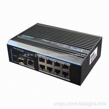 8-port Ethernet Switch with Fiber-optical, Ethernet Port Up to 150m, 10/100Mbps Bandwith